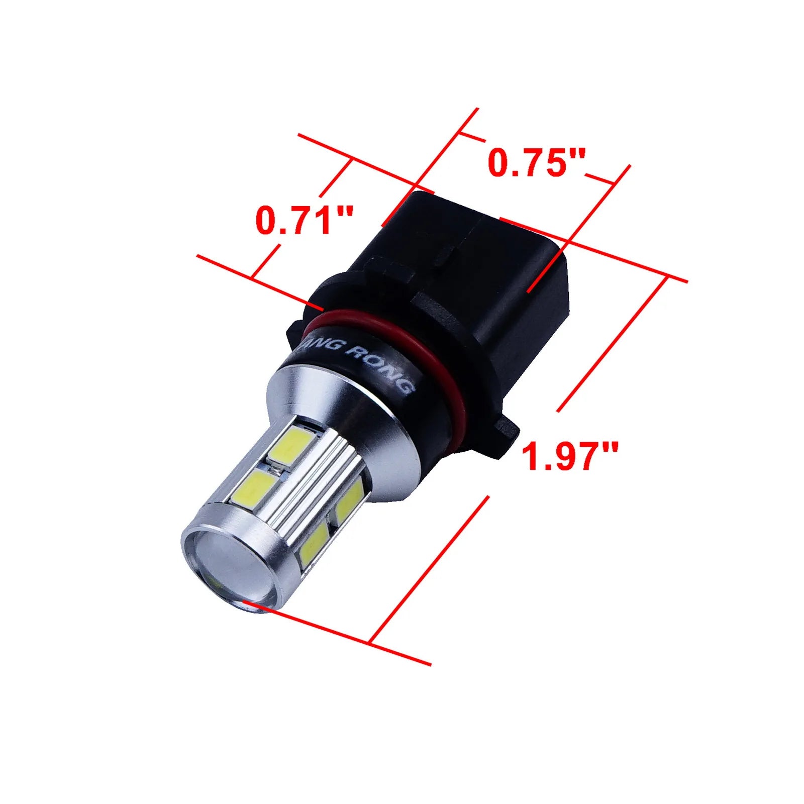 ANGRONG 2x P13W 9 SMD LED Bulb Fog Lamps Daytime Running Light DRL For Audi A4 B8 Q5 Chevrolet Camaro Mazda CX-5 Peugeot 508