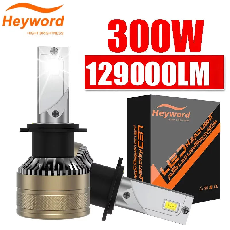 Heyword High Power CSP H4 H7 LED 390W 129000LM H1 H8 H9 H11 Car LED Light Bulbs 9005 HB3 9006 HB4 9012 HIR2 Auto Fog Lamp 6000K