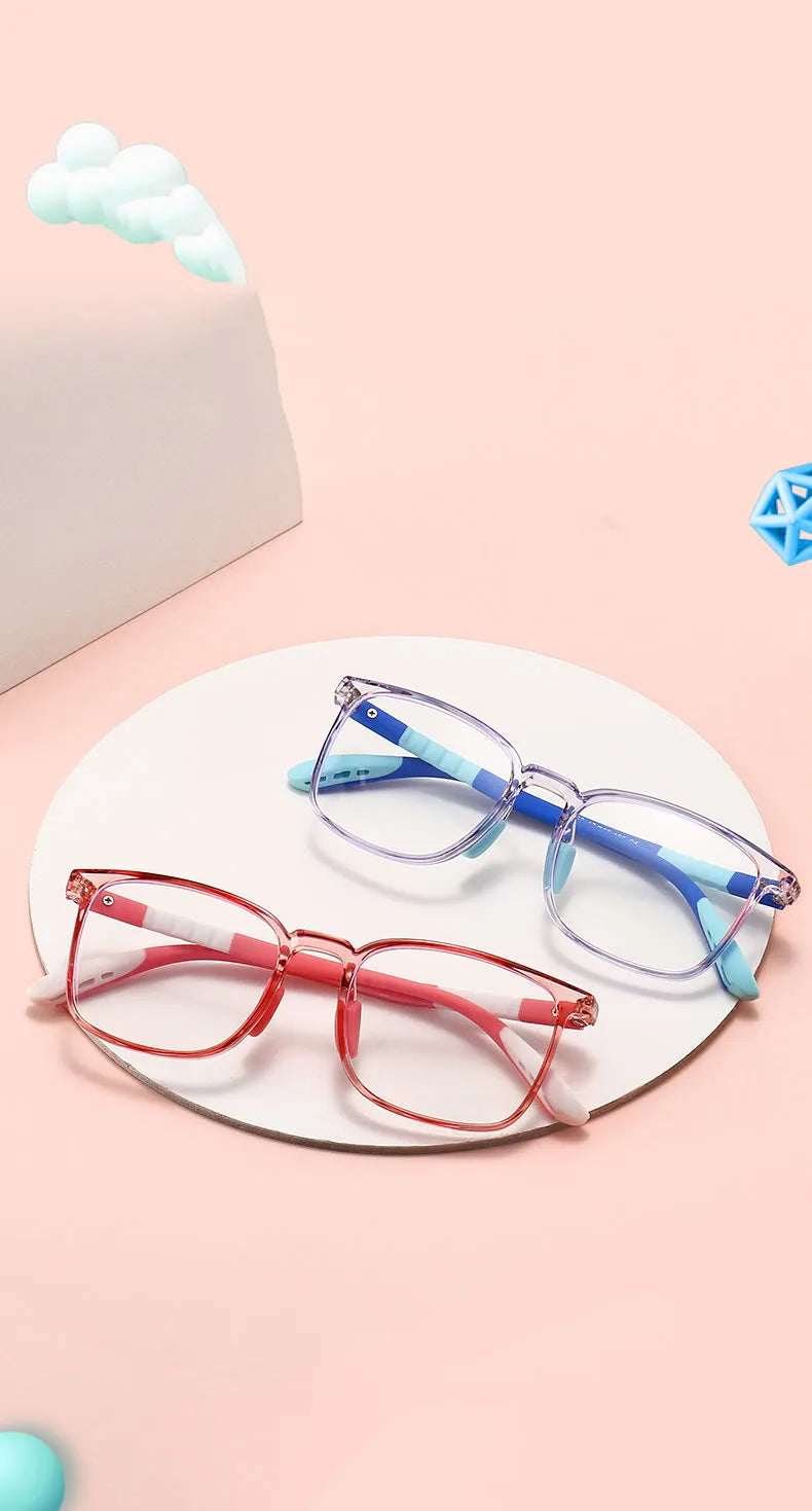 Anti Blue Rays Adolescent Prescription Glasses For The Nearsighted TR90 Safety Boy Girl Short-sight Eyewear 0 -0.5 -0.75 To -6.0