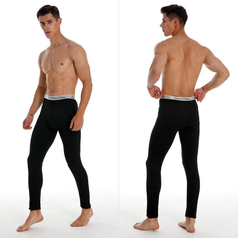 2025 New Men's Tight Sports Pants Slim Pants Autumn And Winter Thermal Pants Plush High Stretch Quick Drying Compression Pants