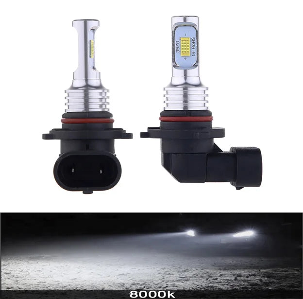 2Pcs Car HB3 LED Bulbs 9005 9006 HB4 Headlight Fog Bulb Lamp Light 6000K  White Automotive Fog Lights Turbo Mini Lamp Headlights