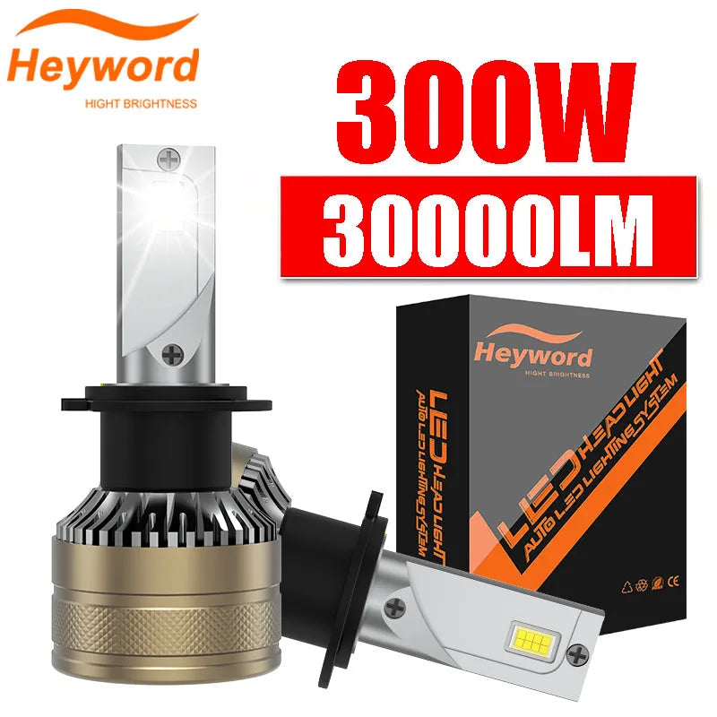 Heyword High Power CSP H4 H7 LED 390W 129000LM H1 H8 H9 H11 Car LED Light Bulbs 9005 HB3 9006 HB4 9012 HIR2 Auto Fog Lamp 6000K
