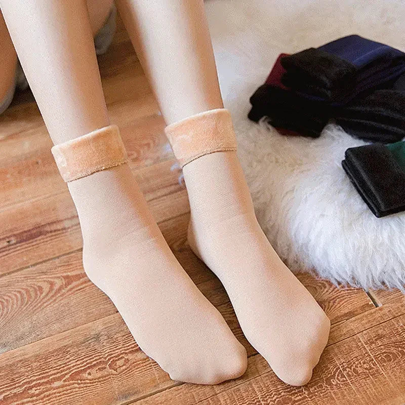 1/2/4/5Pair New Women Winter Thicken Warm Short Socks Thermal Cashmere Wool Socks Nylon Snow Velvet Boots Home Floor Calcetines