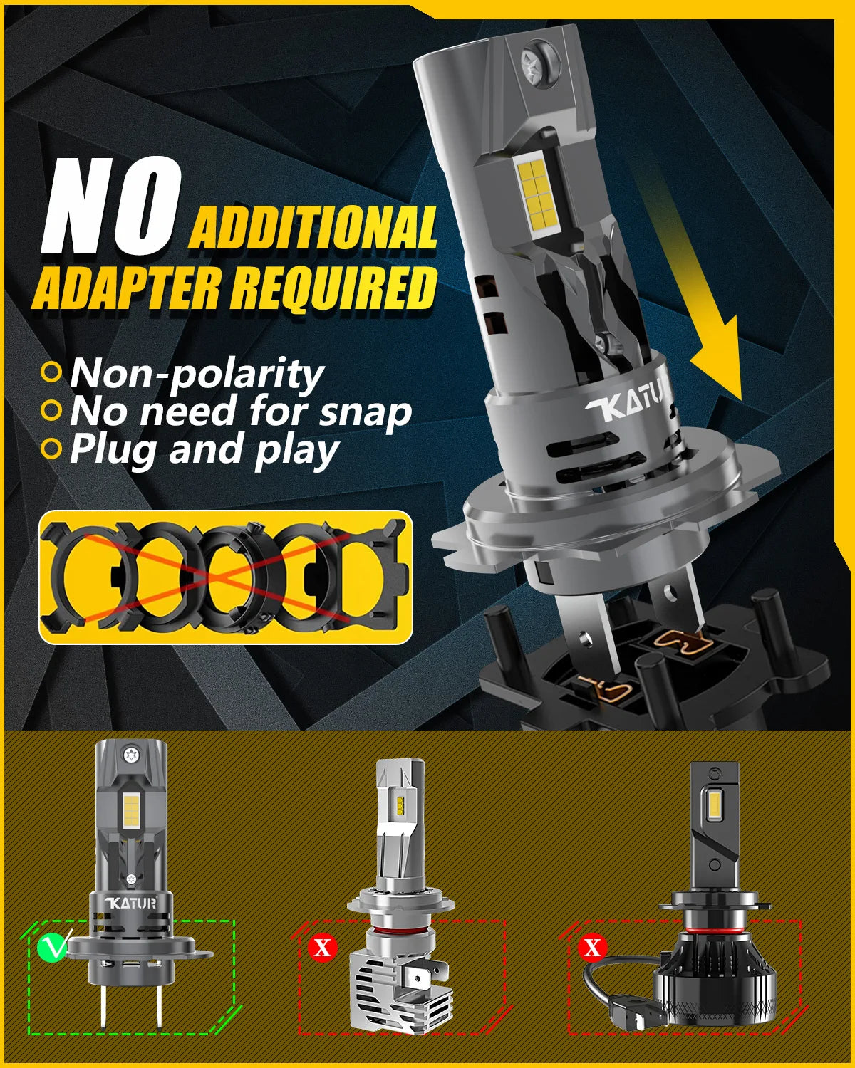 2x H7 LED Headlight Bulb Mini Wireless 100W 20000LM 6500K for Car Headlamp Auto Diode Lamps H7 Turbo Led 12V Automobile