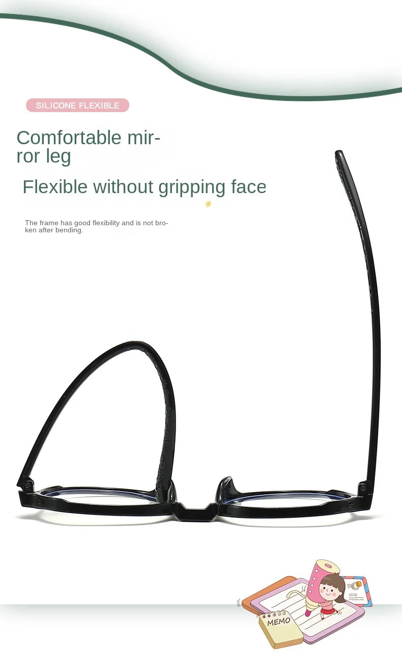 Blue Light Blocking Glasses for Kids Computer Glasses Silicone Frame Clear Lens Girl Boy Video Gaming Children Safety Eyewear