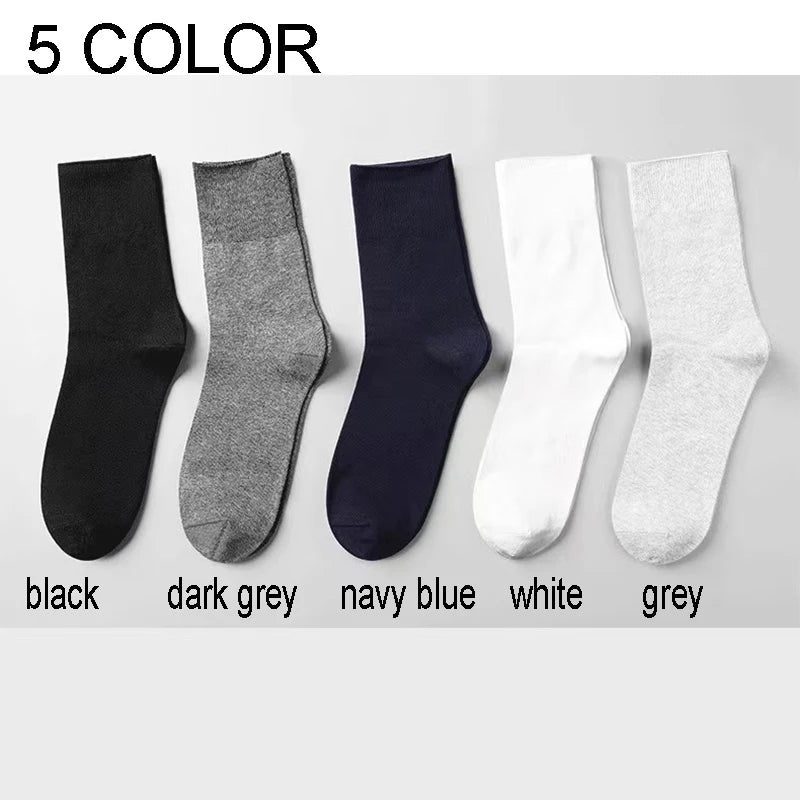 10PCS=5Pairs Loose Mouth Socks Diabetic Prevent Varicose Veins Cotton Comfortable Older Hypertensive Patients Fat Man Socks Gift