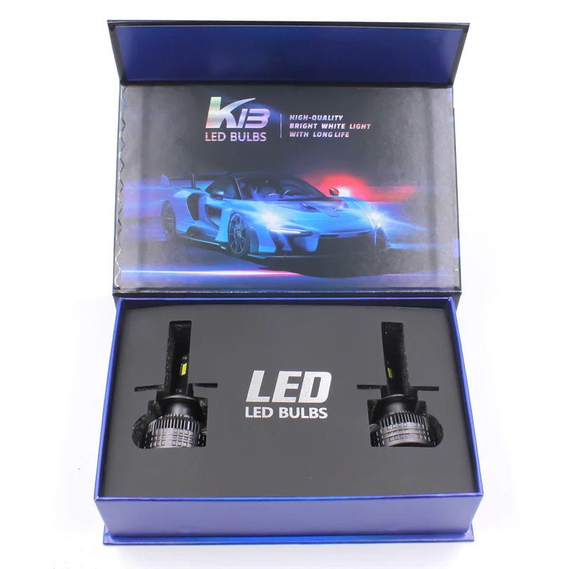 K13 max H7 H1 H11 Led Lamp 3 Copper Tube Led Light For Car Light Fog Light H7 H11 HB3 9005 Led Headlight Bulb