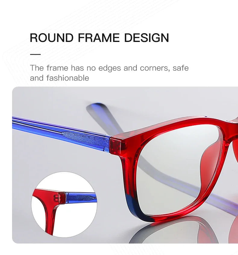 CLLOIO Ultralight Kids Myopia Learn Eyewear Fashion Blue Light Blocking Glasses Teenagers Children Optical Frame