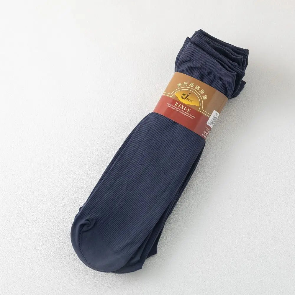 10pairs Men Ice Silk Socks Summer Spring Ultra-thin Socks Solid Business Socks Breathable Soft Socks Ankle Bamboo Fiber Socks