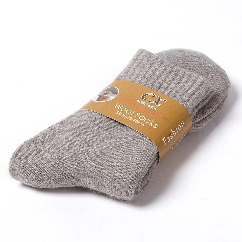 2025 New Winter Super Thicker Warm Socks Wool Male Men Women Socks Solid Socks Merino Wool Socks Against Cold Snow Terry Socks