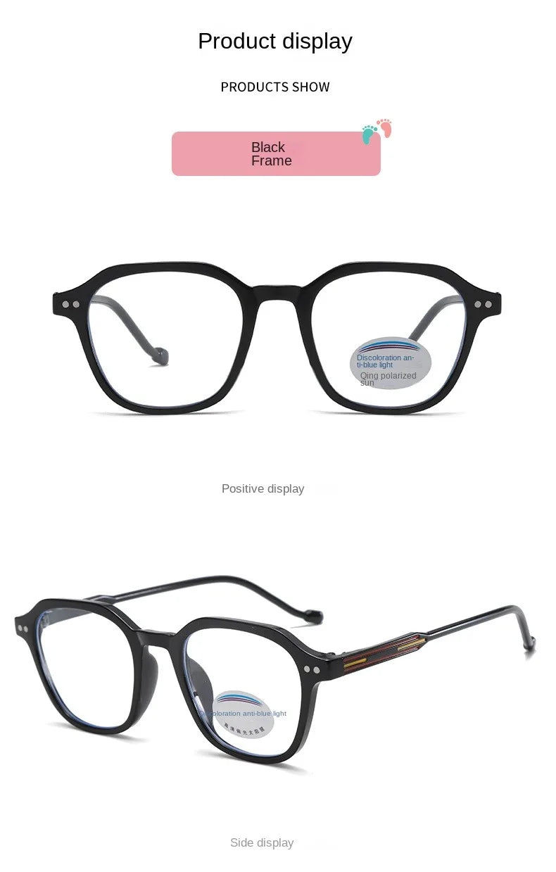 2PACK Children Radiation Protection Glasses Fashion Plain Glasses for Kid Computer Phone Online Course Anti Blue Light Glasses