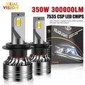 Dualvision 2PCS Car Lights H7 H4 H1 9006 H11 9005 Super Bright LED Headlights High Low Beam Fog Light Bulb White 6000K 12V