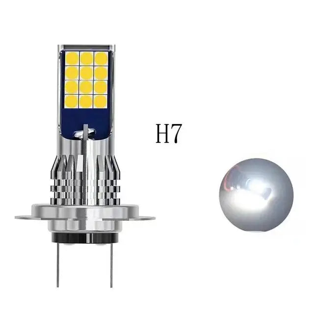 2 H8 H9 LED H11 9005 HB3 9006 HB4 car CSP LED fog light bulbs 3000K6000K yellow white car fog lights daytime running lights