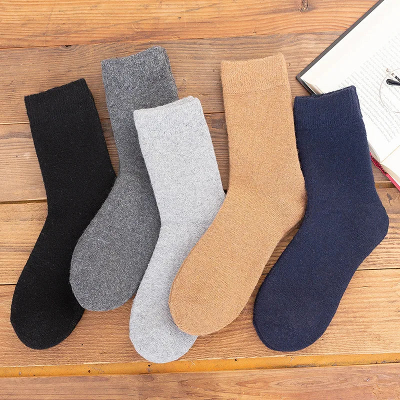 2025 New Winter Super Thicker Warm Socks Wool Male Men Women Socks Solid Socks Merino Wool Socks Against Cold Snow Terry Socks