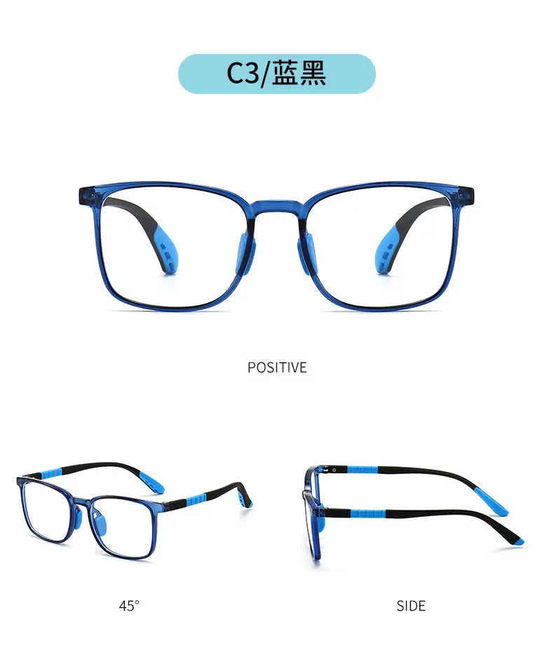 Anti Blue Rays Adolescent Prescription Glasses For The Nearsighted TR90 Safety Boy Girl Short-sight Eyewear 0 -0.5 -0.75 To -6.0