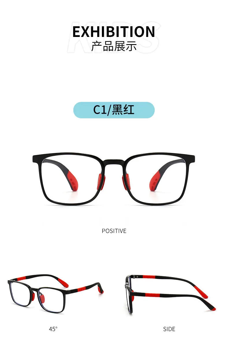 Anti Blue Rays Adolescent Prescription Glasses For The Nearsighted TR90 Safety Boy Girl Short-sight Eyewear 0 -0.5 -0.75 To -6.0