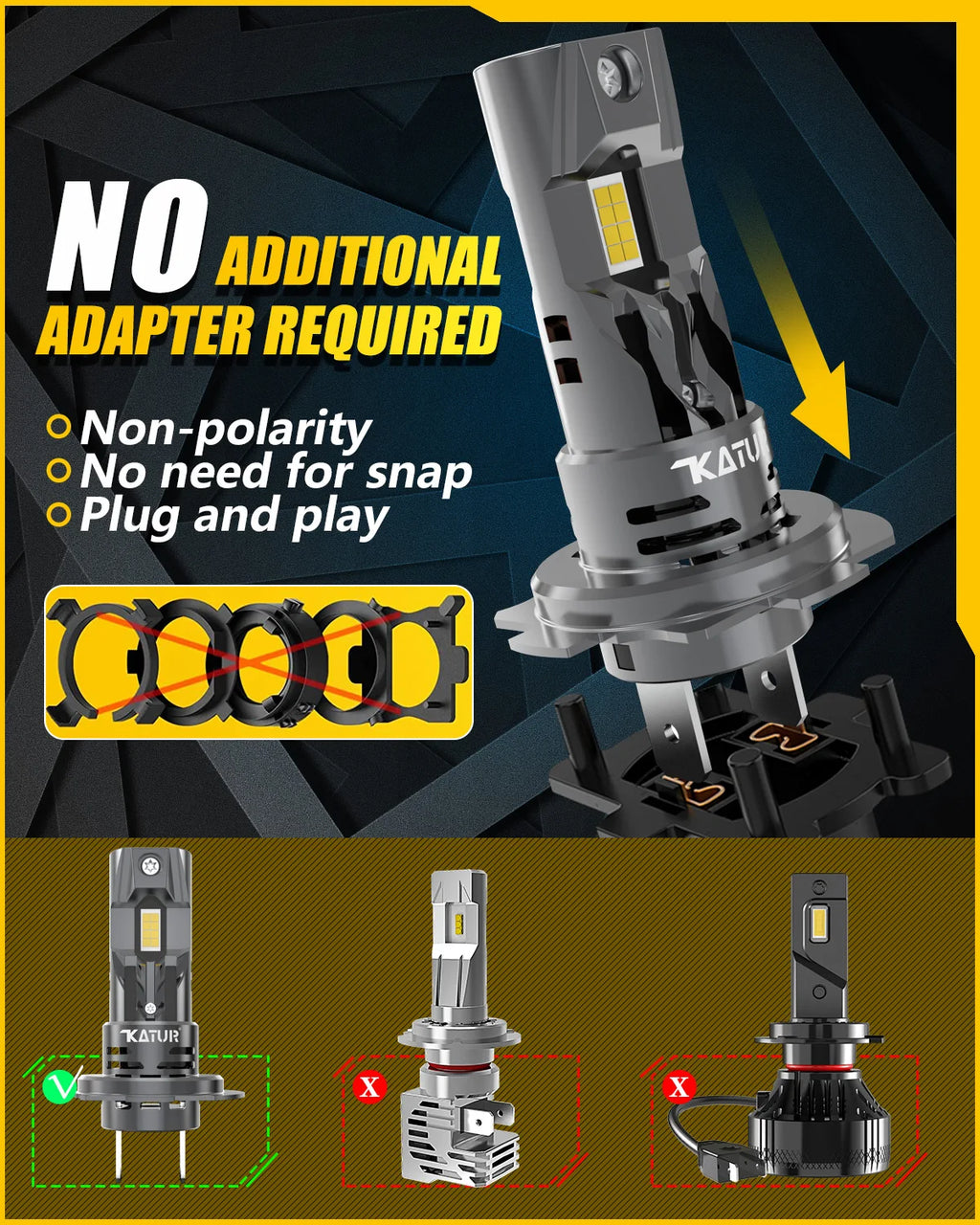 2x H7 LED Headlight Bulb Mini Wireless 100W 20000LM 6500K for Car Headlamp Auto Diode Lamps H7 Turbo Led 12V Automobile