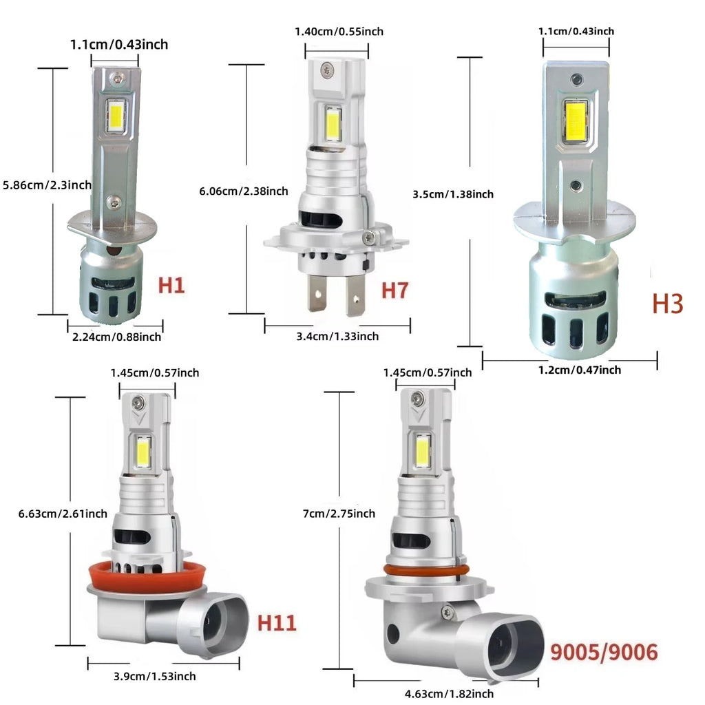 Heyword H7 LED Headlight Bulb Mini Wireless 460W 155000LM 6500K CSP for Car Headlamp Auto Diode Lamps H7 Turbo Led Automobile