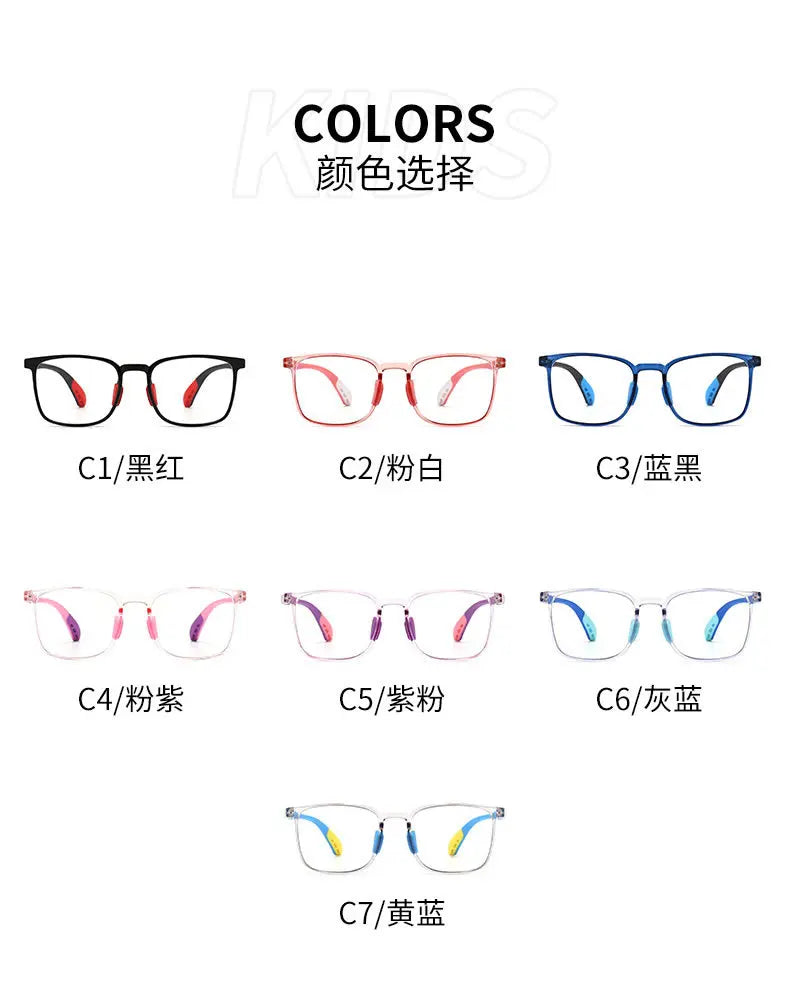 Anti Blue Rays Adolescent Prescription Glasses For The Nearsighted TR90 Safety Boy Girl Short-sight Eyewear 0 -0.5 -0.75 To -6.0
