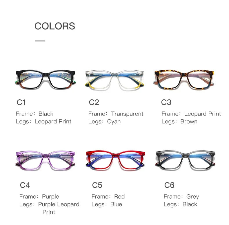 CLLOIO Ultralight Kids Myopia Learn Eyewear Fashion Blue Light Blocking Glasses Teenagers Children Optical Frame