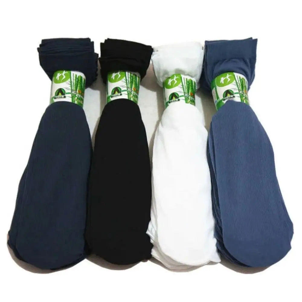 10pairs Men Ice Silk Socks Summer Spring Ultra-thin Socks Solid Business Socks Breathable Soft Socks Ankle Bamboo Fiber Socks