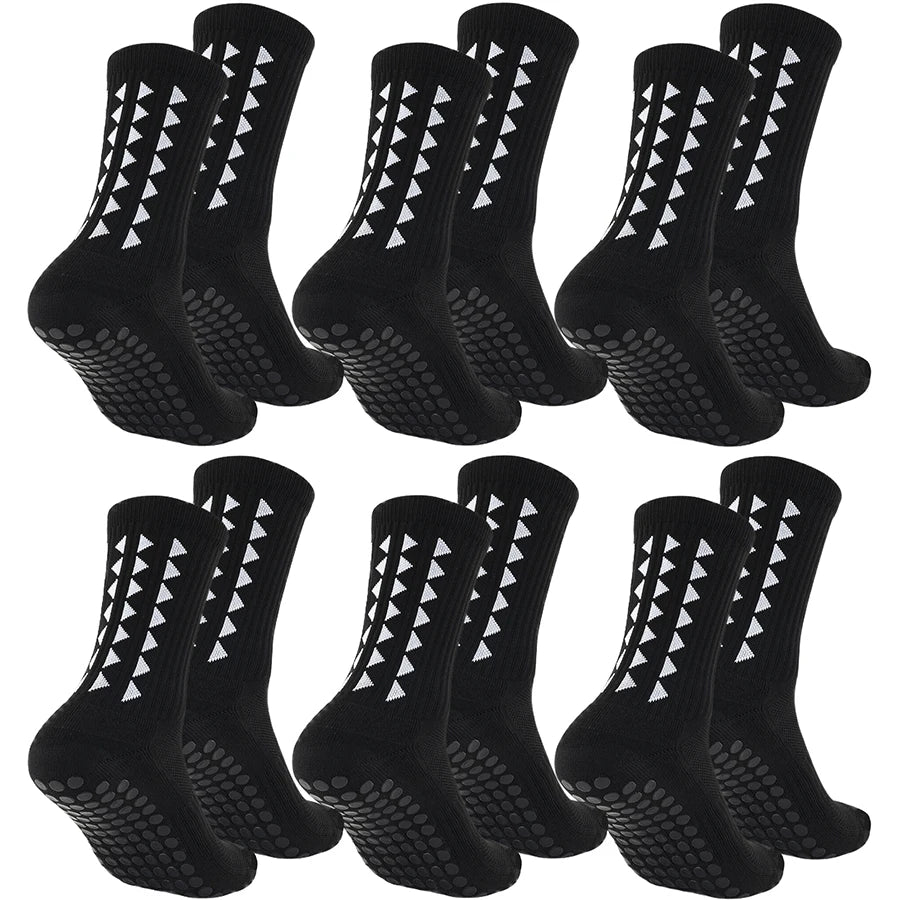 6Pairs men women football grip socks towel bottom sport socks rugby soccer cycling running Exercise athletic socks