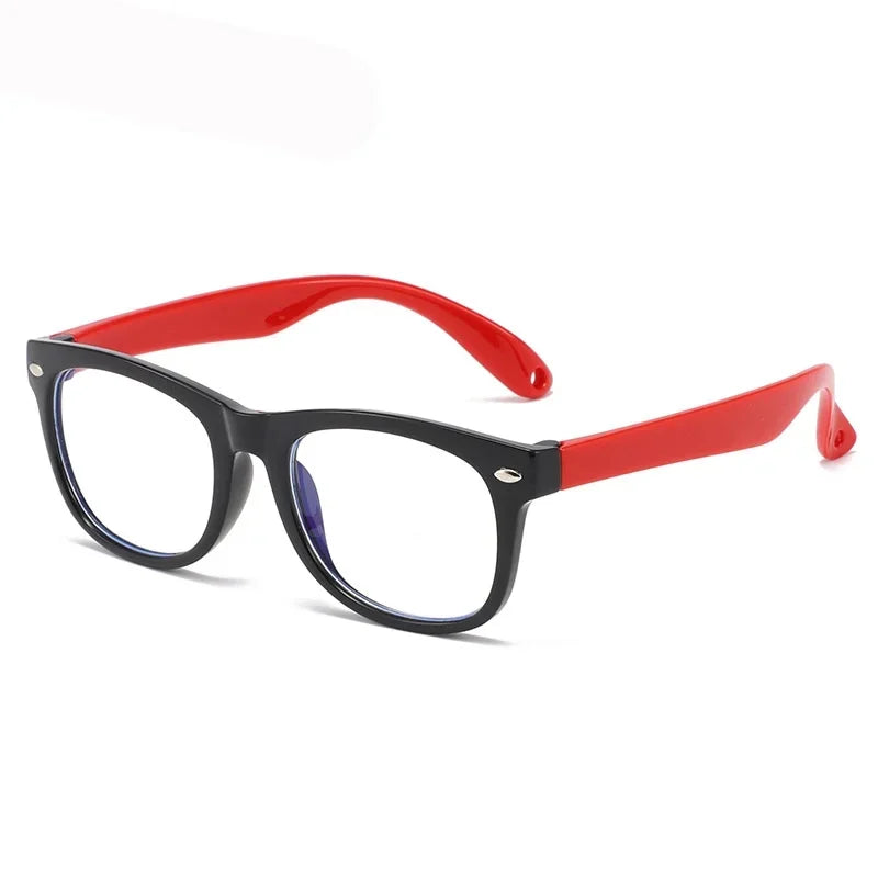 1/2/4PCS New Trendy Kids Anti Blue Light Glasses Square Frame Computer Game Glasses Boys Girls Lightweight Portable Eyewear