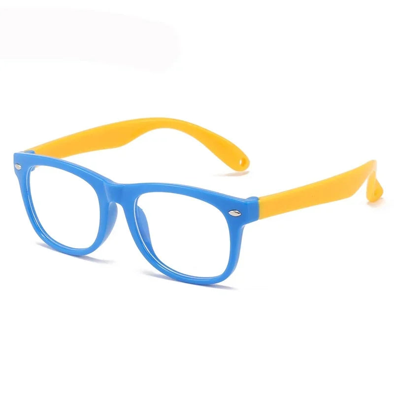 1/2/4PCS New Trendy Kids Anti Blue Light Glasses Square Frame Computer Game Glasses Boys Girls Lightweight Portable Eyewear