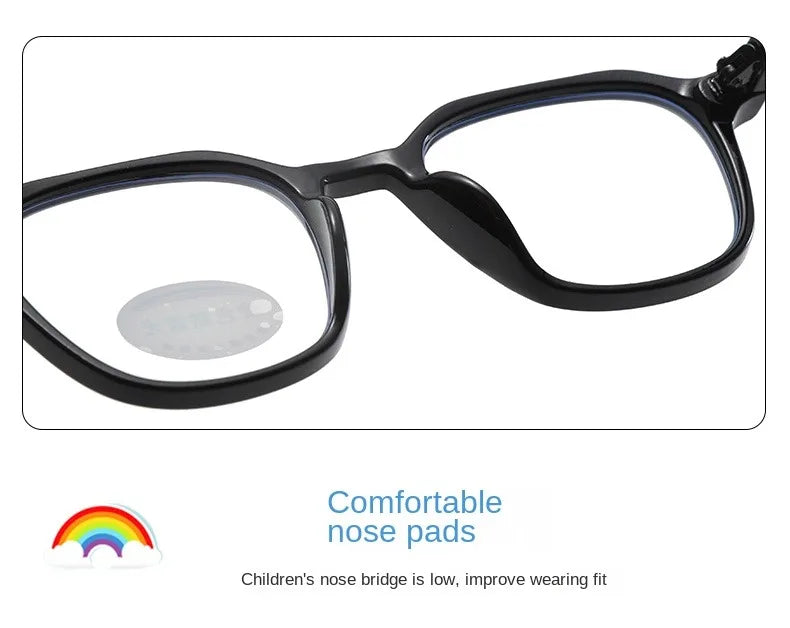 2PACK Children Radiation Protection Glasses Fashion Plain Glasses for Kid Computer Phone Online Course Anti Blue Light Glasses