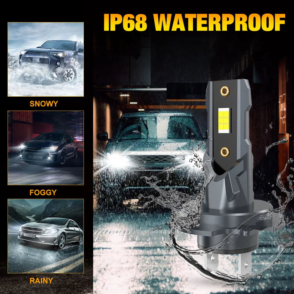 2Pcs 22000LM H7 LED Headlight Bulb 12pcs CSP 3570 Car Headlamp Auto Mini Canbus H7 Led Bulb Turbo Light 6500K 12V 110W