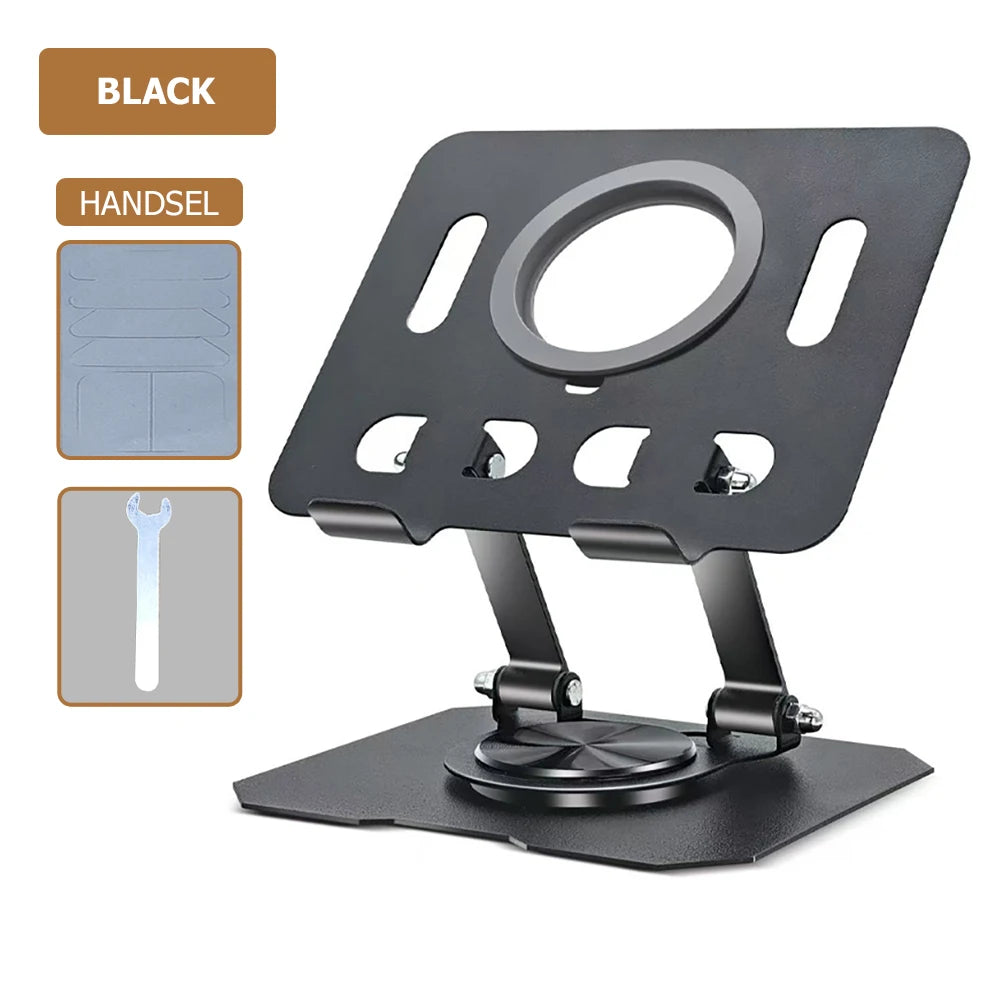 360° Rotatable Tablet Stand Adjustable Foldable Desktop Stand Holder Compatible For 4.7-12 Inch Ipad Pro/Air/Min Laptop Tablet