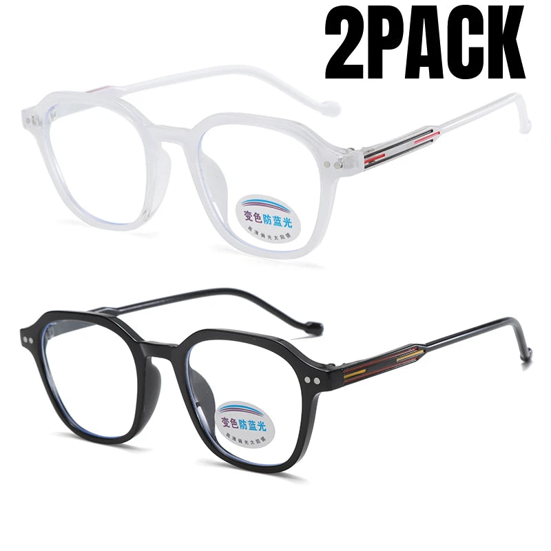 2PACK Children Radiation Protection Glasses Fashion Plain Glasses for Kid Computer Phone Online Course Anti Blue Light Glasses