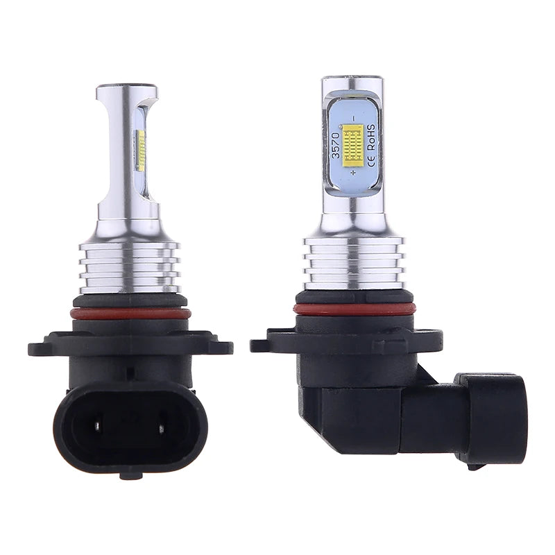 2Pcs Car HB3 LED Bulbs 9005 9006 HB4 Headlight Fog Bulb Lamp Light 6000K  White Automotive Fog Lights Turbo Mini Lamp Headlights
