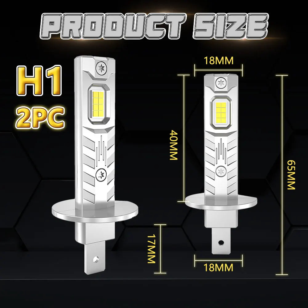 H7 H4 H1 LED Lights for Car Headlight Bulb 1000000LM Mini Wireless Auto Lamp +800% Bright Spotlights Automobile Headlamp 12V 24V