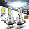2pcs H7 H1 H8 H9 H11 9005 9006 LED Bulbs HB3 HB4 CSP LED Super Bright Headlight DRL Lamp 6000K White