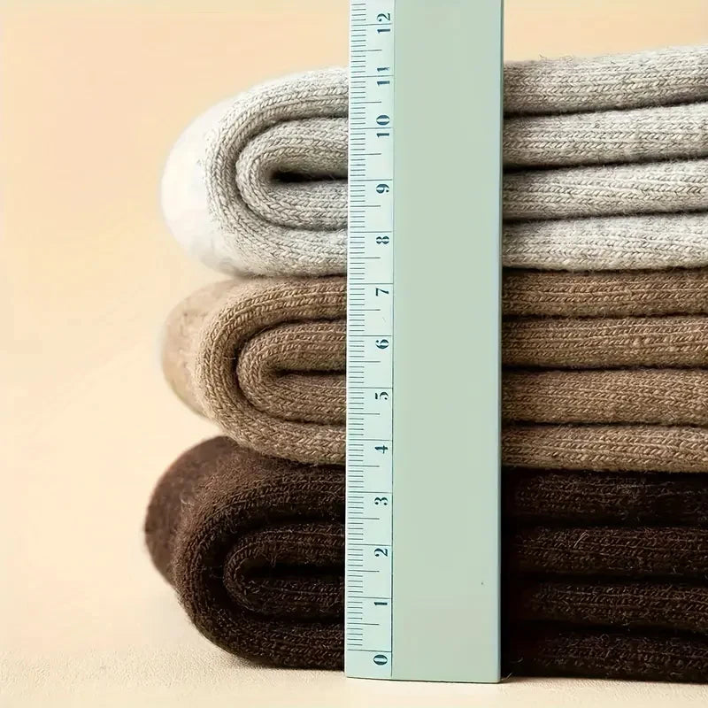 3 pairs Boot Socks for Women Thermal Socks For Thick Winter Outdoors Warm Socks Soft Warm Classic Big Girl Cotton Socks