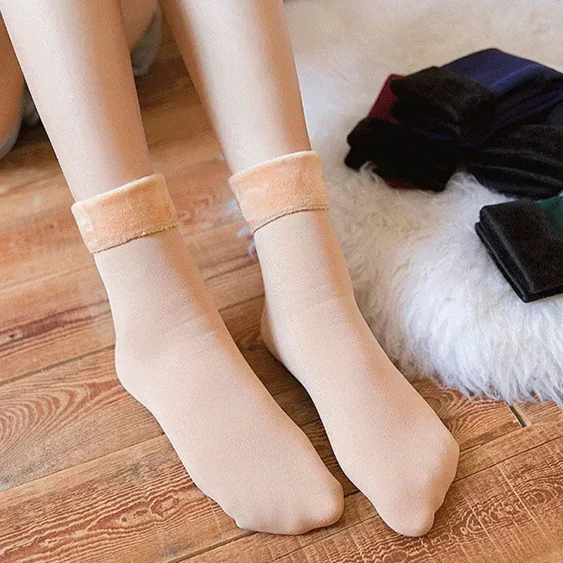 1/2/4/5Pair New Women Winter Thicken Warm Short Socks Thermal Cashmere Wool Socks Nylon Snow Velvet Boots Home Floor Calcetines