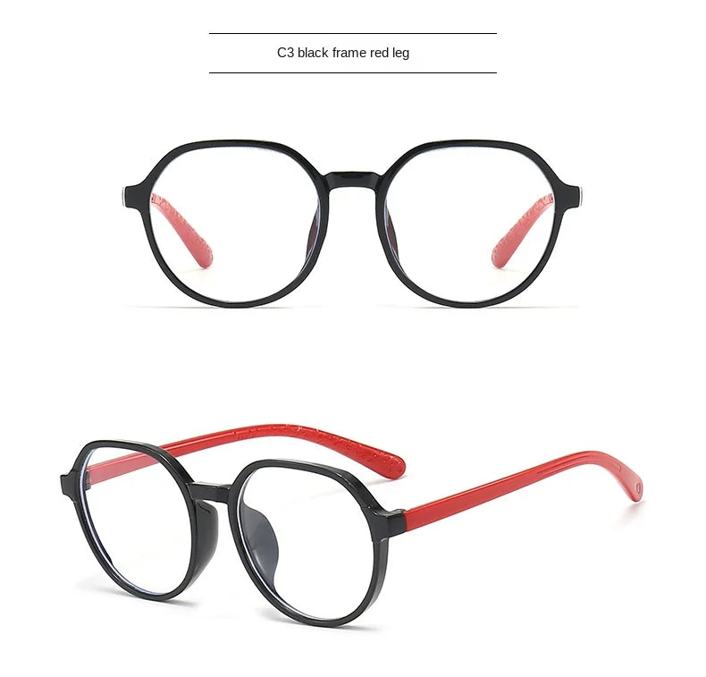 Blue Light Blocking Glasses for Kids Computer Glasses Silicone Frame Clear Lens Girl Boy Video Gaming Children Safety Eyewear