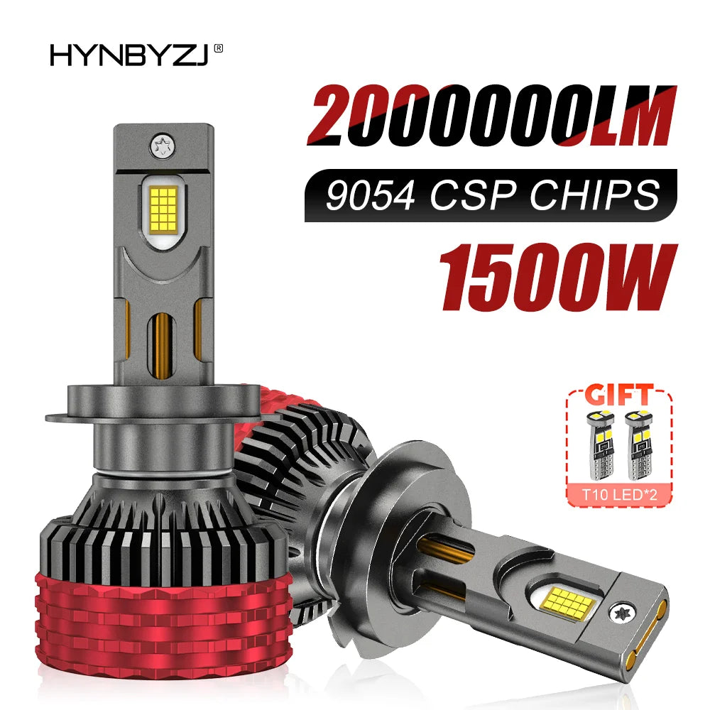 HYNBYZJ H4 H7 LED CANBUS H11 H1 H3 9005 HB3 9006 HB4 9007 9008 9012 LED Headlights 1500W High Power  6000K Car Headlamp Buld
