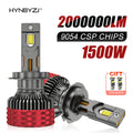 HYNBYZJ H4 H7 LED CANBUS H11 H1 H3 9005 HB3 9006 HB4 9007 9008 9012 LED Headlights 1500W High Power  6000K Car Headlamp Buld