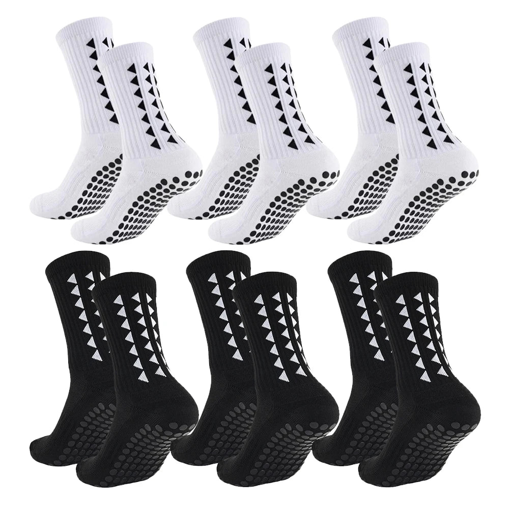 6Pairs men women football grip socks towel bottom sport socks rugby soccer cycling running Exercise athletic socks