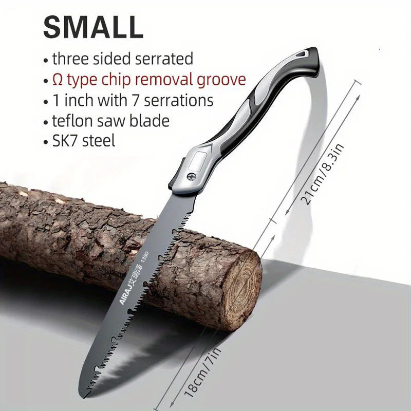 AIRAJ Folding Saw Woodworking Folding hacksaw Multifunction Cutting Wood Sharp Camping Garden Prunch Saw Tree Chopper Knife Hand