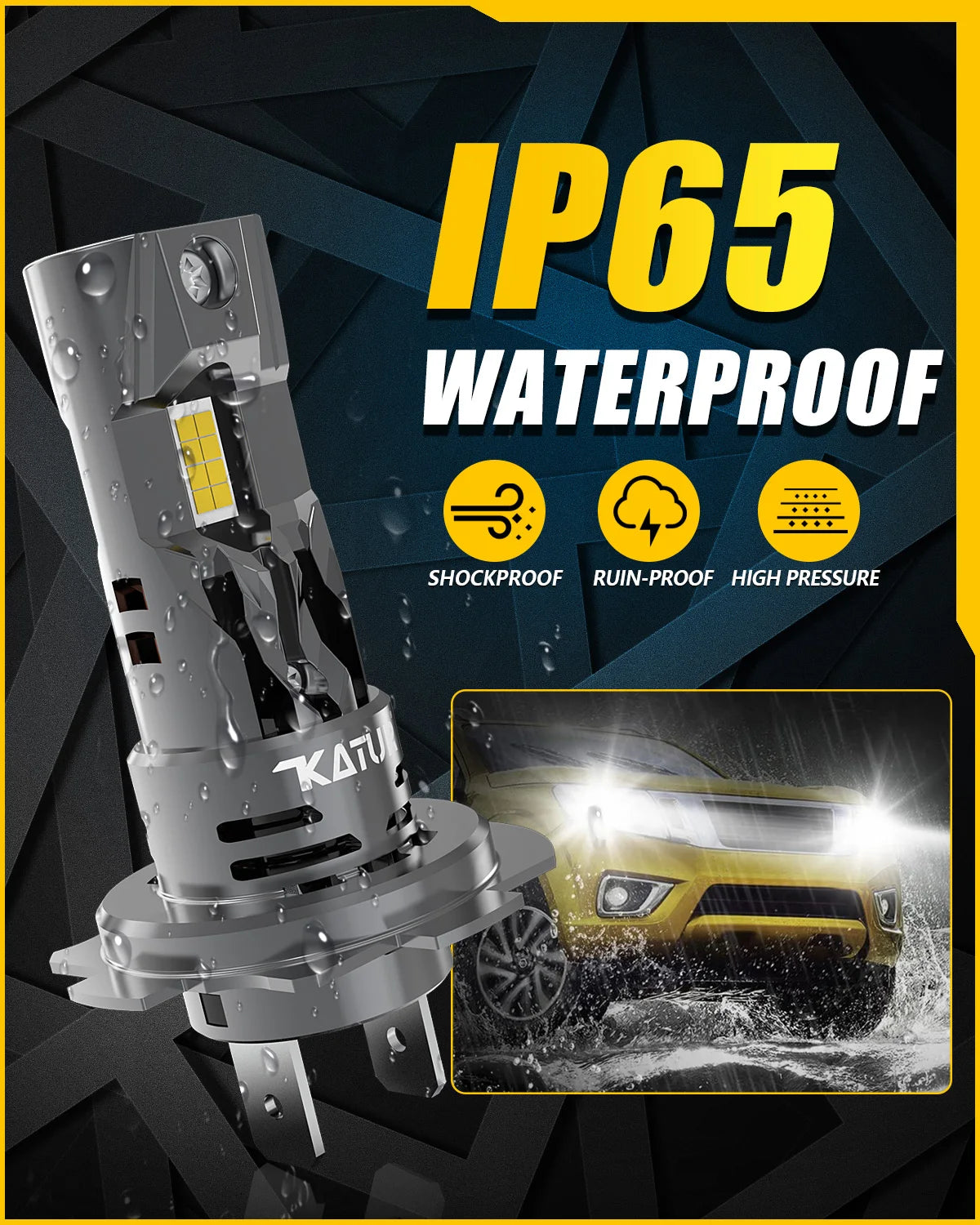 2x H7 LED Headlight Bulb Mini Wireless 100W 20000LM 6500K for Car Headlamp Auto Diode Lamps H7 Turbo Led 12V Automobile