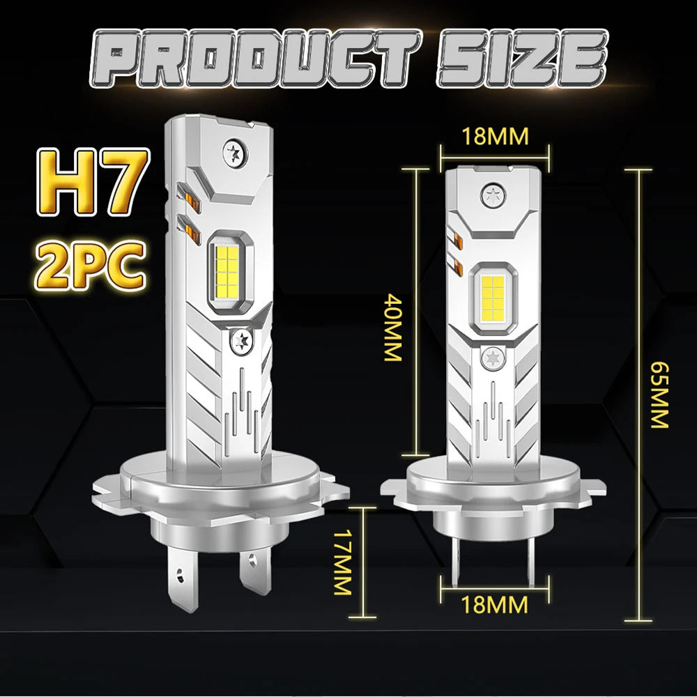 H7 H4 H1 LED Lights for Car Headlight Bulb 1000000LM Mini Wireless Auto Lamp +800% Bright Spotlights Automobile Headlamp 12V 24V