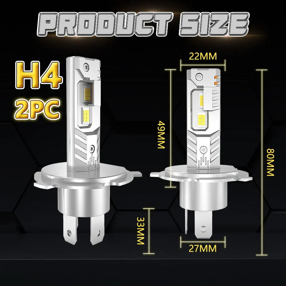 H7 H4 H1 LED Lights for Car Headlight Bulb 1000000LM Mini Wireless Auto Lamp +800% Bright Spotlights Automobile Headlamp 12V 24V